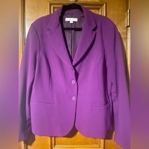 NY & Co Two button blazer in purple.  Worn only a couple of times.